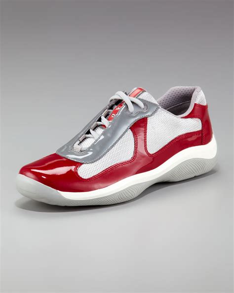 prada sneakers red